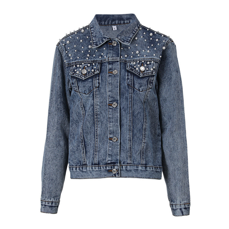 Stilla Exclusive Lina denimjakke | Denimfavorit med stilfuld perledekoration