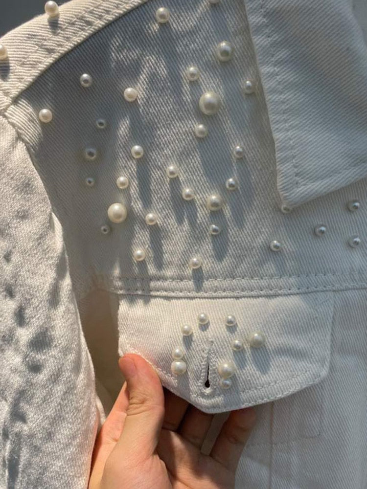 Stilla Exclusive Lina denimjakke | Denimfavorit med stilfuld perledekoration