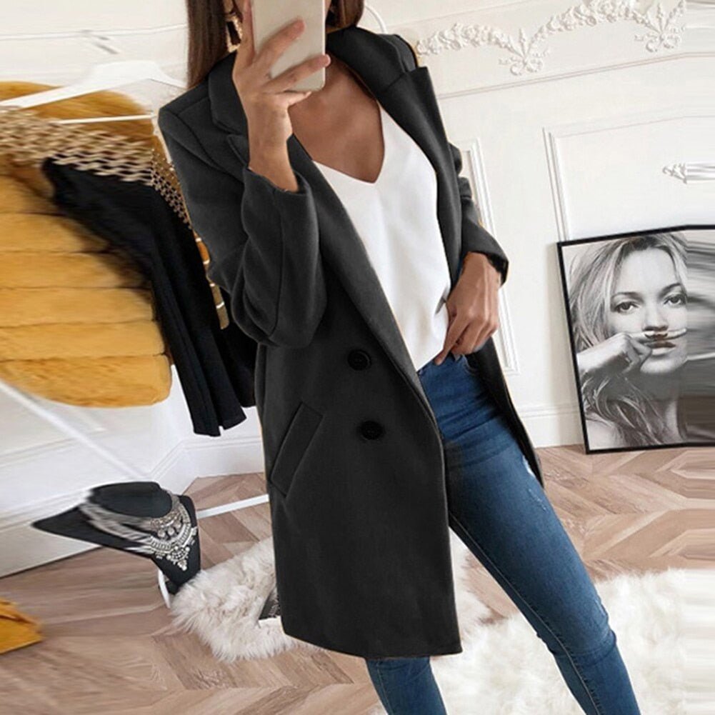 Stilla – En elegant lang blazerfrakke