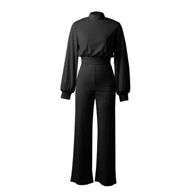 Stilla Halvkrave-jumpsuit i ren farve