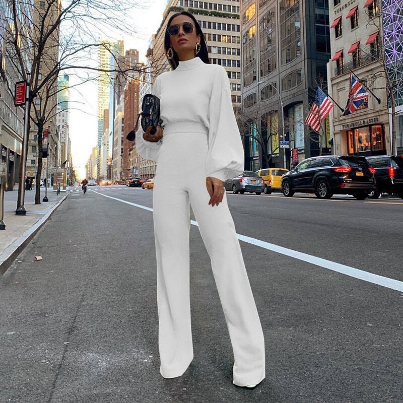 Stilla Halvkrave-jumpsuit i ren farve