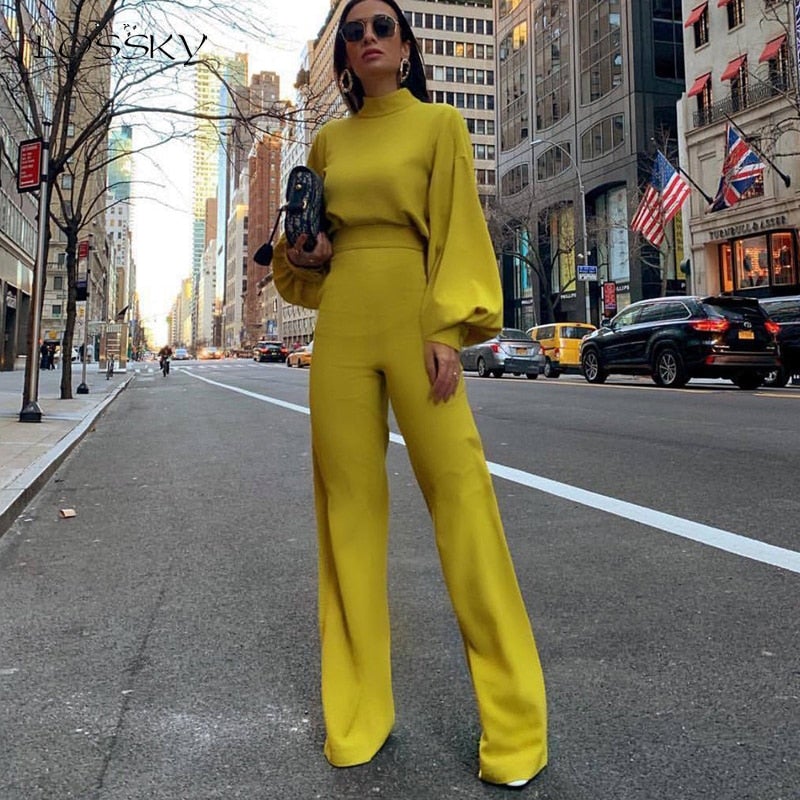 Stilla Halvkrave-jumpsuit i ren farve