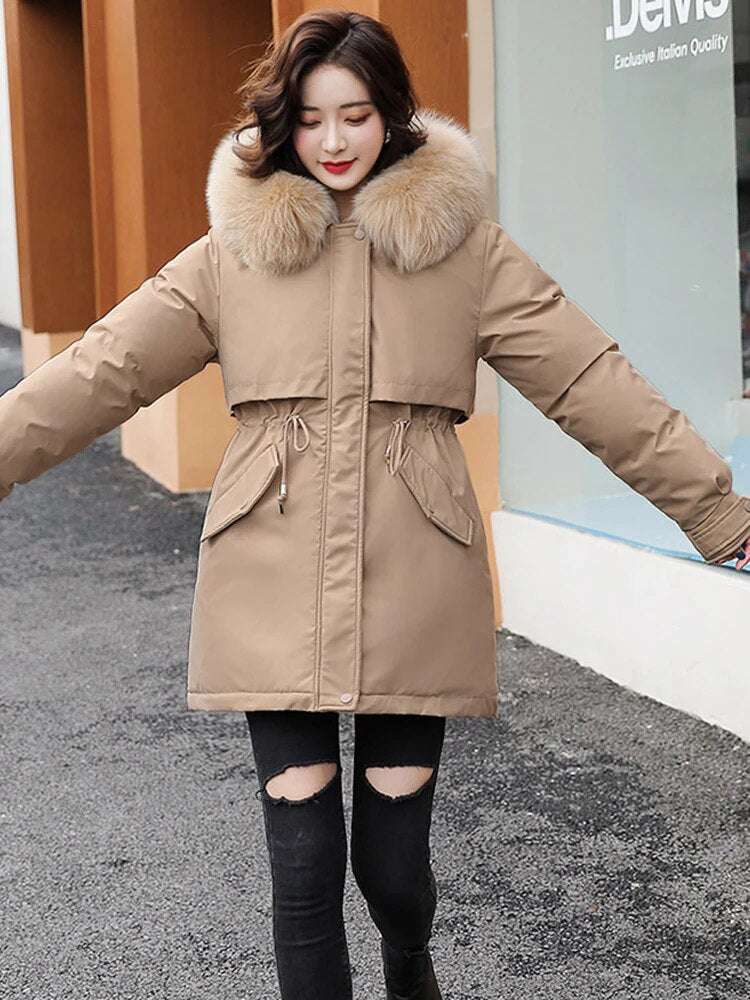 Stilla | Women's Hooded Jacket Warm Quilted Parka Women's Windbreaker Coat