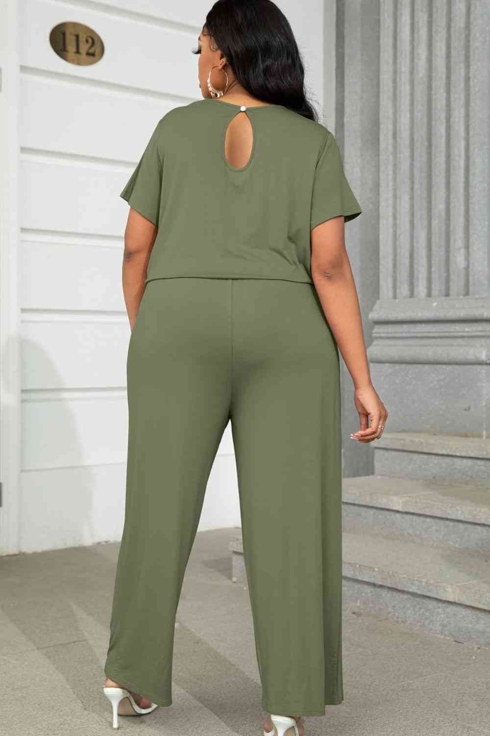 Stilla | Størrelse Drawstring Waist Kortærmet Jumpsuit