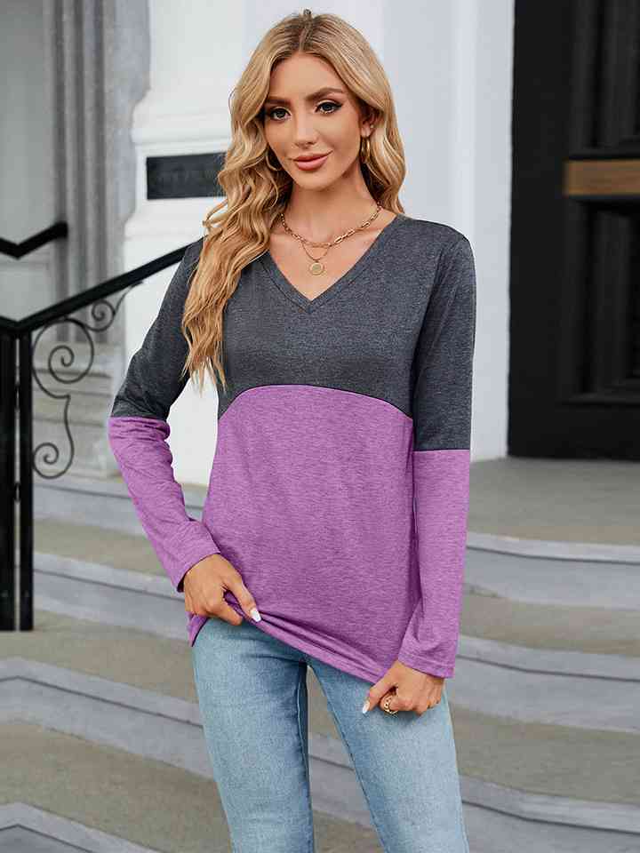 Stilla | Neck Langærmet T-shirt To-tone
