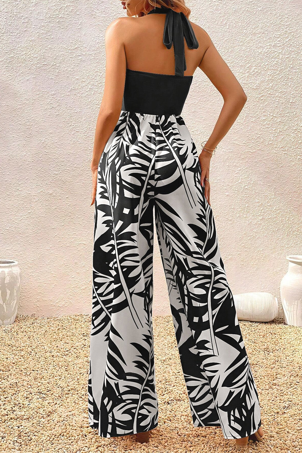 Stilla | Halterneck Wide Leg Jumpsuit