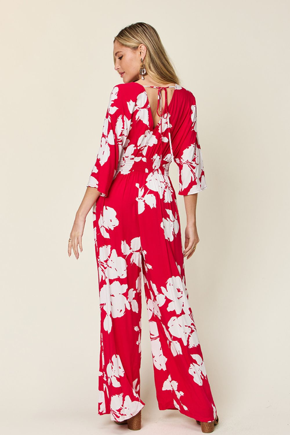 Stilla | Tag Full Size Trykt Bånd Bag Bred Ben Jumpsuit