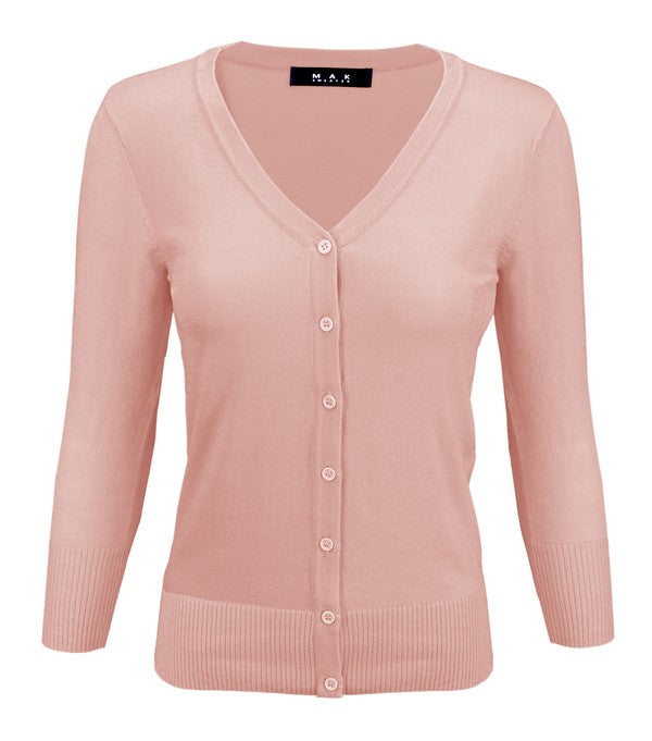 Stilla | Hals Knapnede Strik Cardigan Sweater