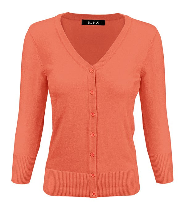 Stilla | Hals Knapnede Strik Cardigan Sweater