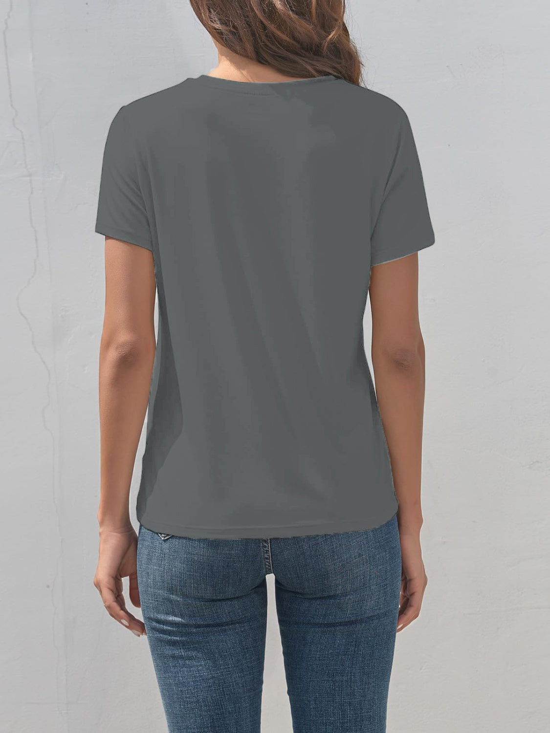 Stilla | Grafisk Rund Hals T-shirt