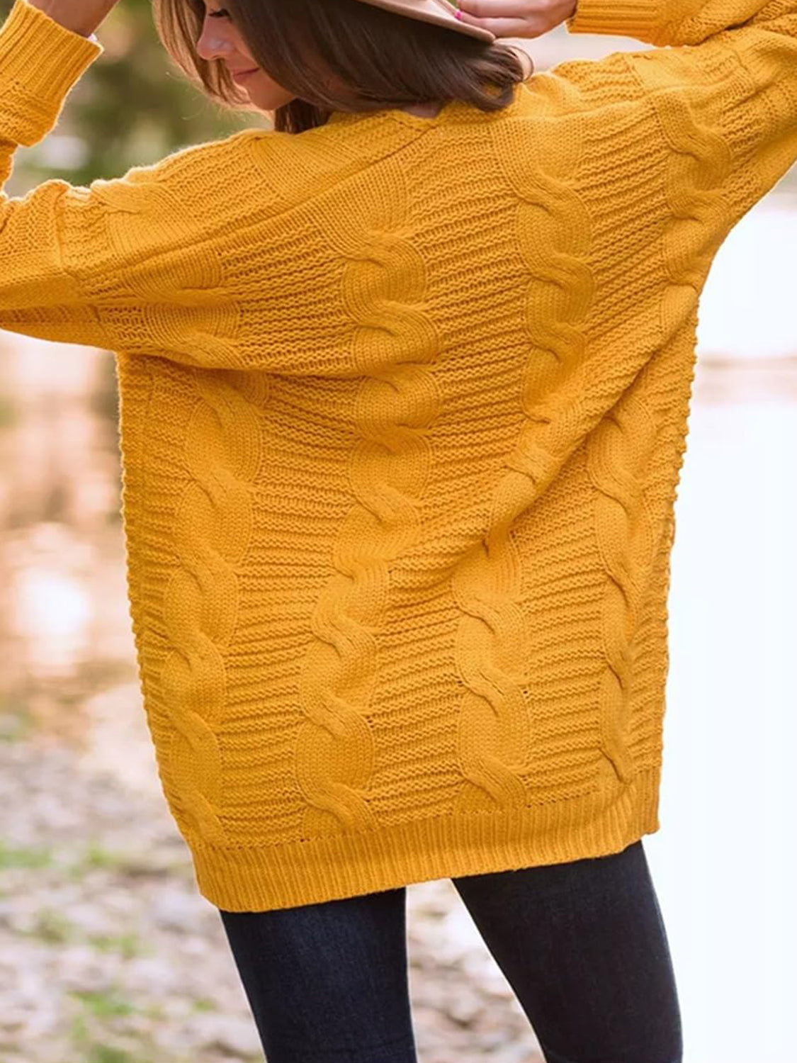 Stilla | Strik Åben Front Langærmet Cardigan