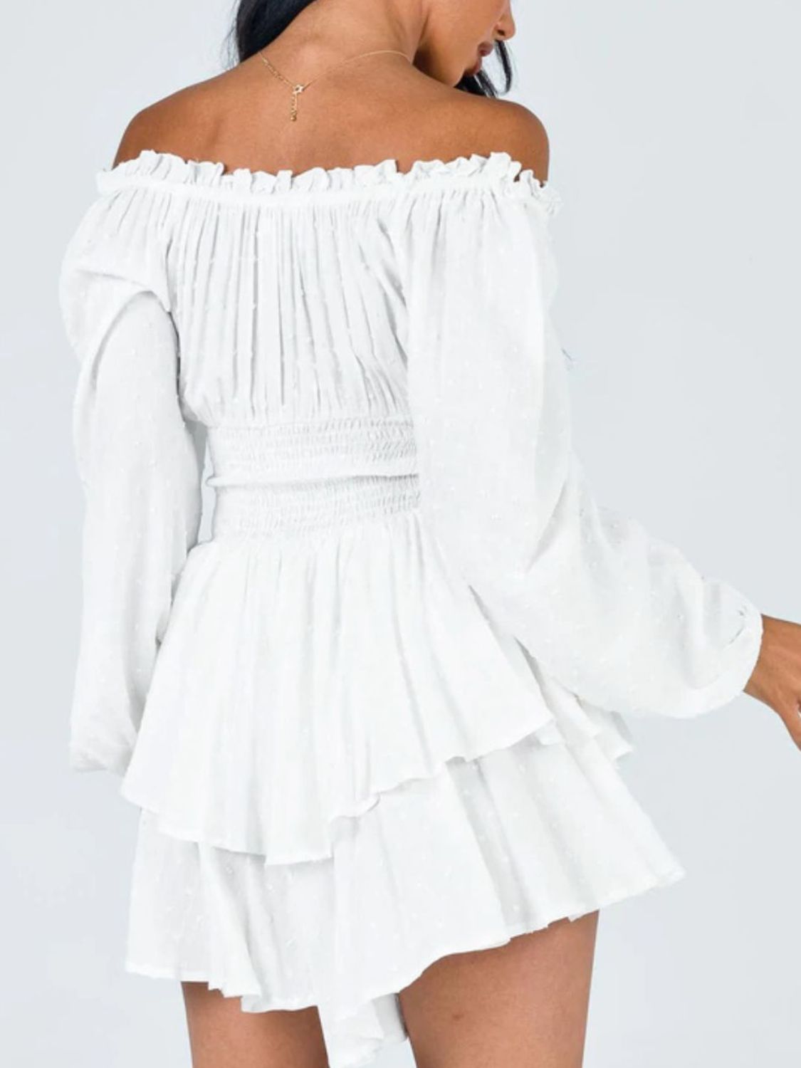 Stilla | Skulder Smocked Talje Romper