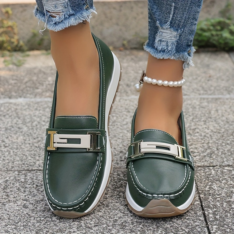 Stilla | Dame Loafers Med Metal Spænde