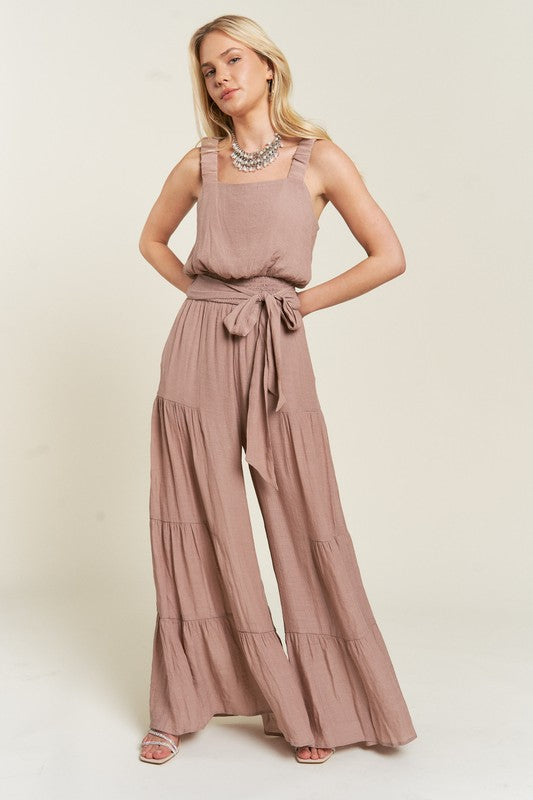 Stilla | Strop Tiered Jumpsuit