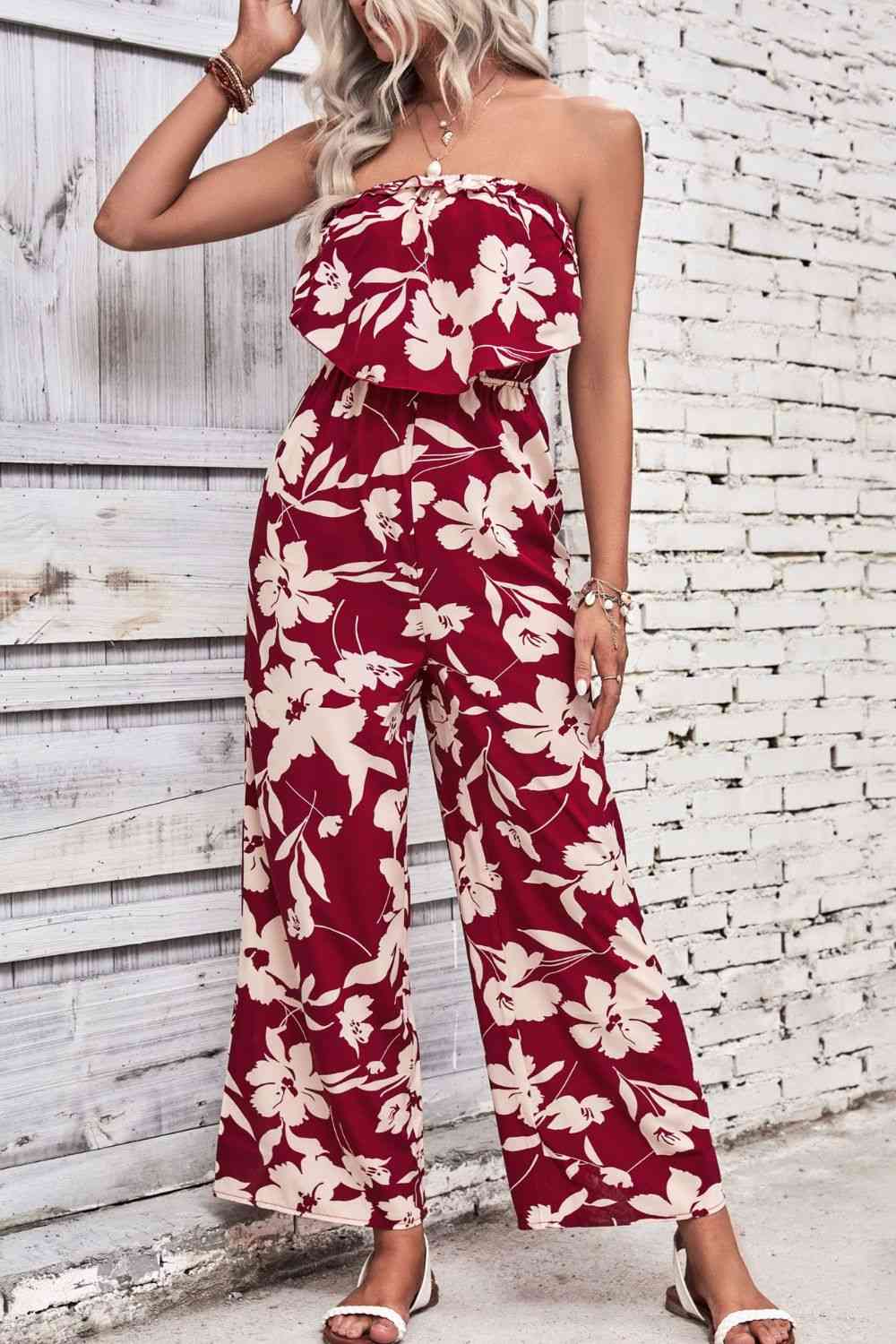 Stilla | Strapless Wide Leg Jumpsuit