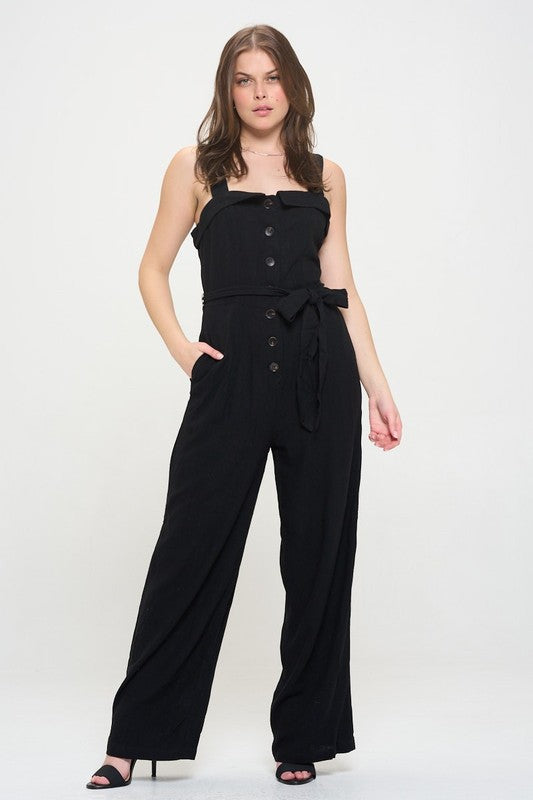 Stilla | Justerbar Strop Knapp Ned Jumpsuit