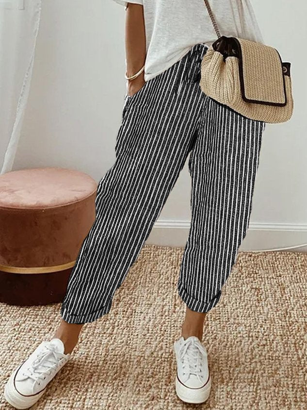 Stilla | Ant Sweat Luxe Linned Bukser