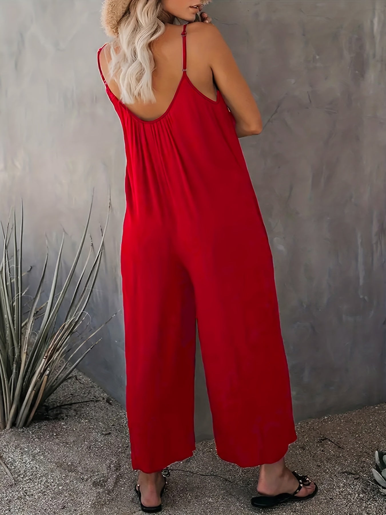Stilla | Jumpsuit Med Brede Ben Og Spaghettistropper