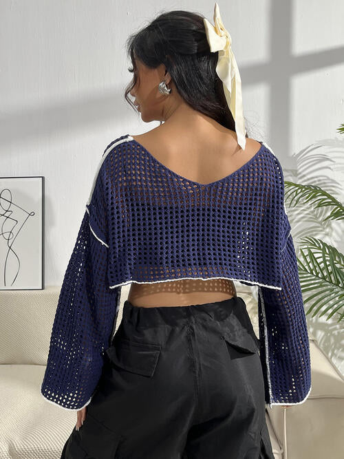 Stilla | Patches Langærmet Crop Strik Top