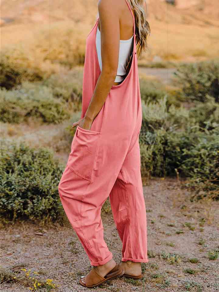 Stilla | Tag Full Size Udenær V-hals Lommer Jumpsuit