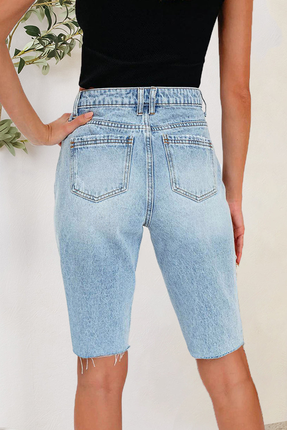 Stilla | Lommerede Denim Shorts
