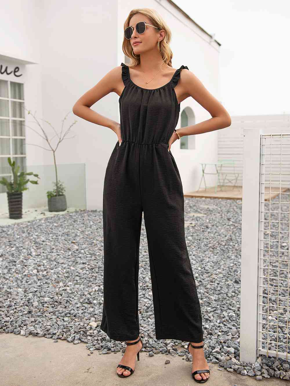 Stilla | Neck Ærmeløs Jumpsuit Med Lommer