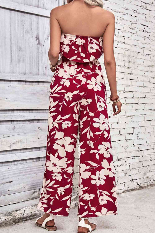 Stilla | Strapless Wide Leg Jumpsuit