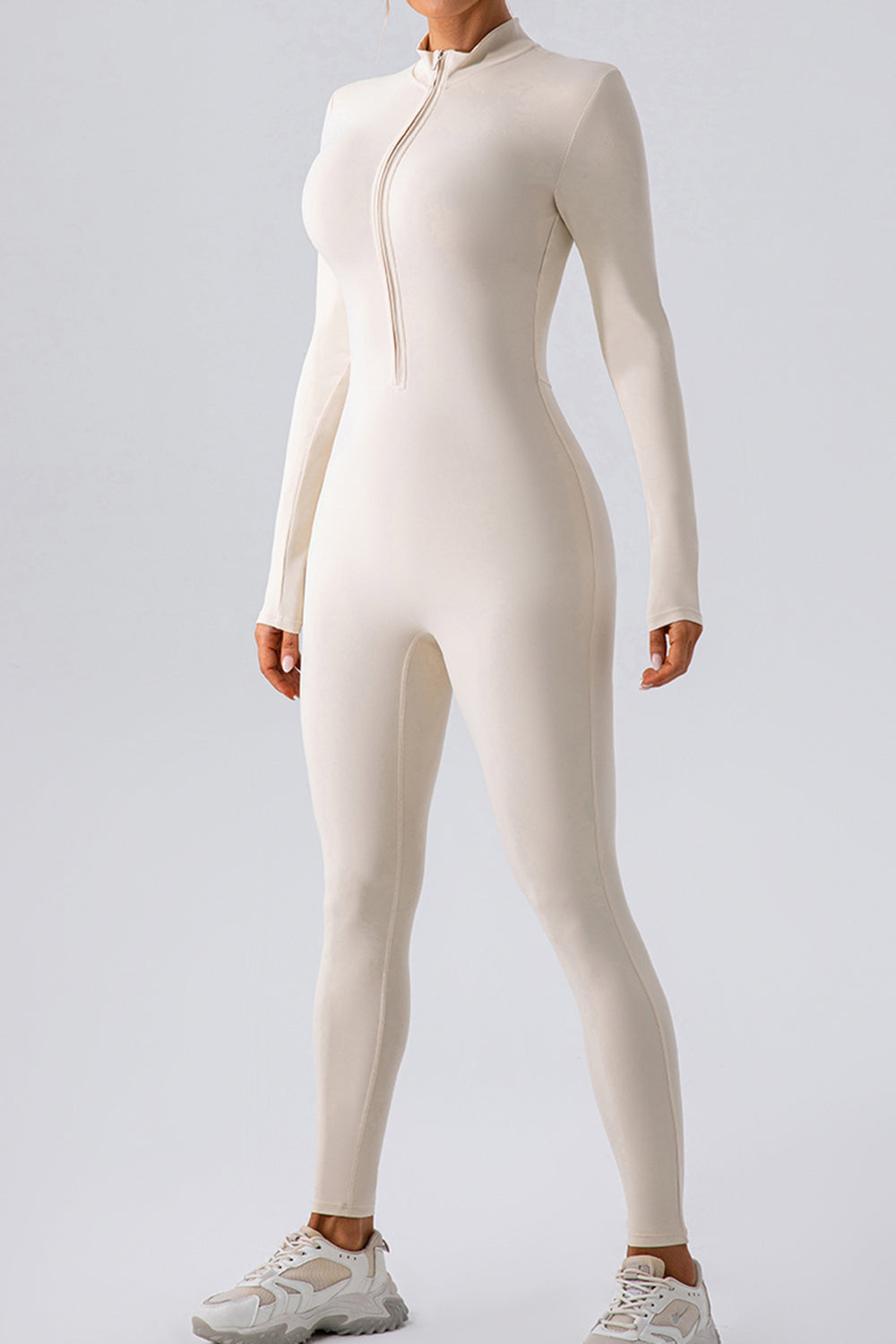Stilla | Zip Mock Hals Aktiv Jumpsuit
