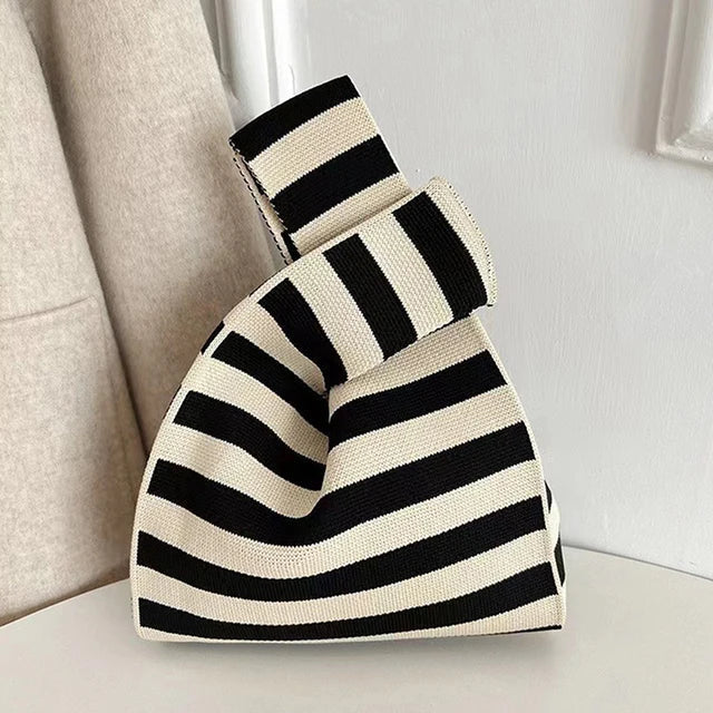 Stilla | Chic Stribet Canvas Tote Taske