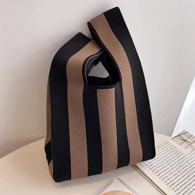 Stilla | Chic Stribet Canvas Tote Taske