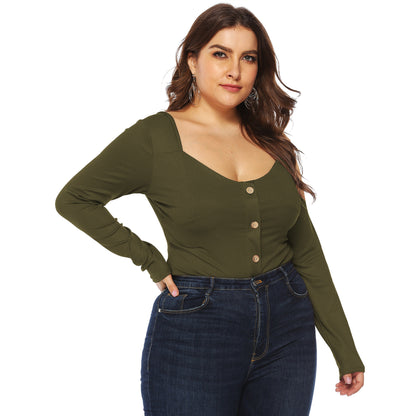 Femme Langærmet-Button-Down-Bodysuit Stilla