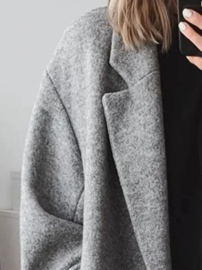 Stilla | Lang Uld Trenchcoat