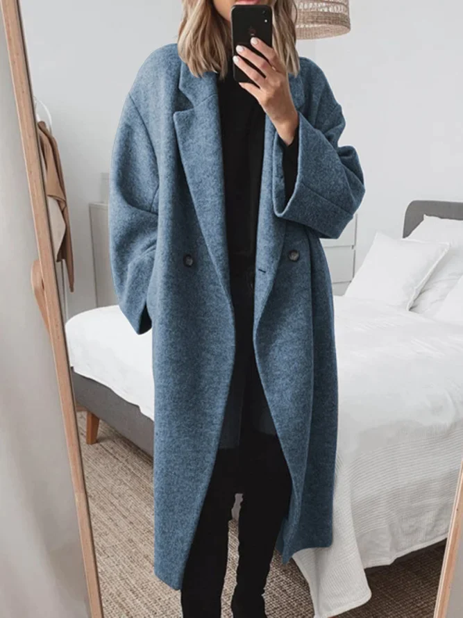 Stilla | Lang Uld Trenchcoat