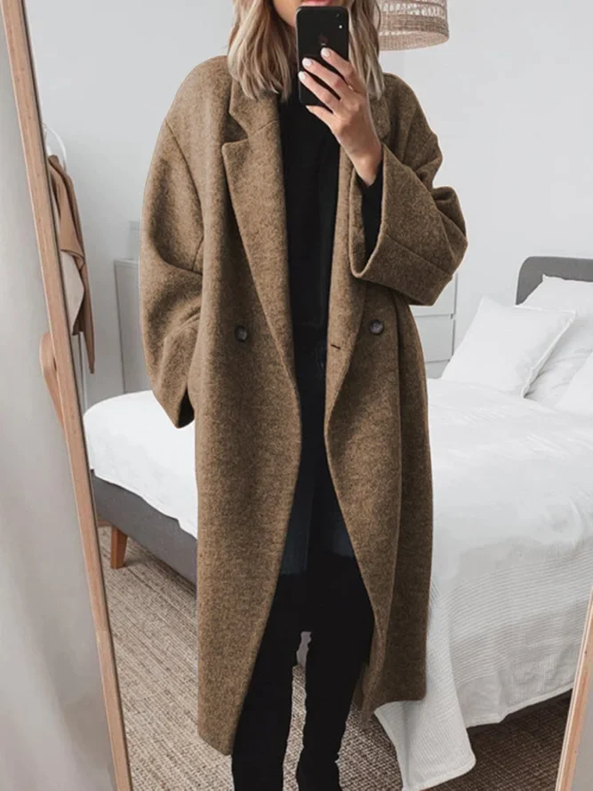 Stilla | Lang Uld Trenchcoat