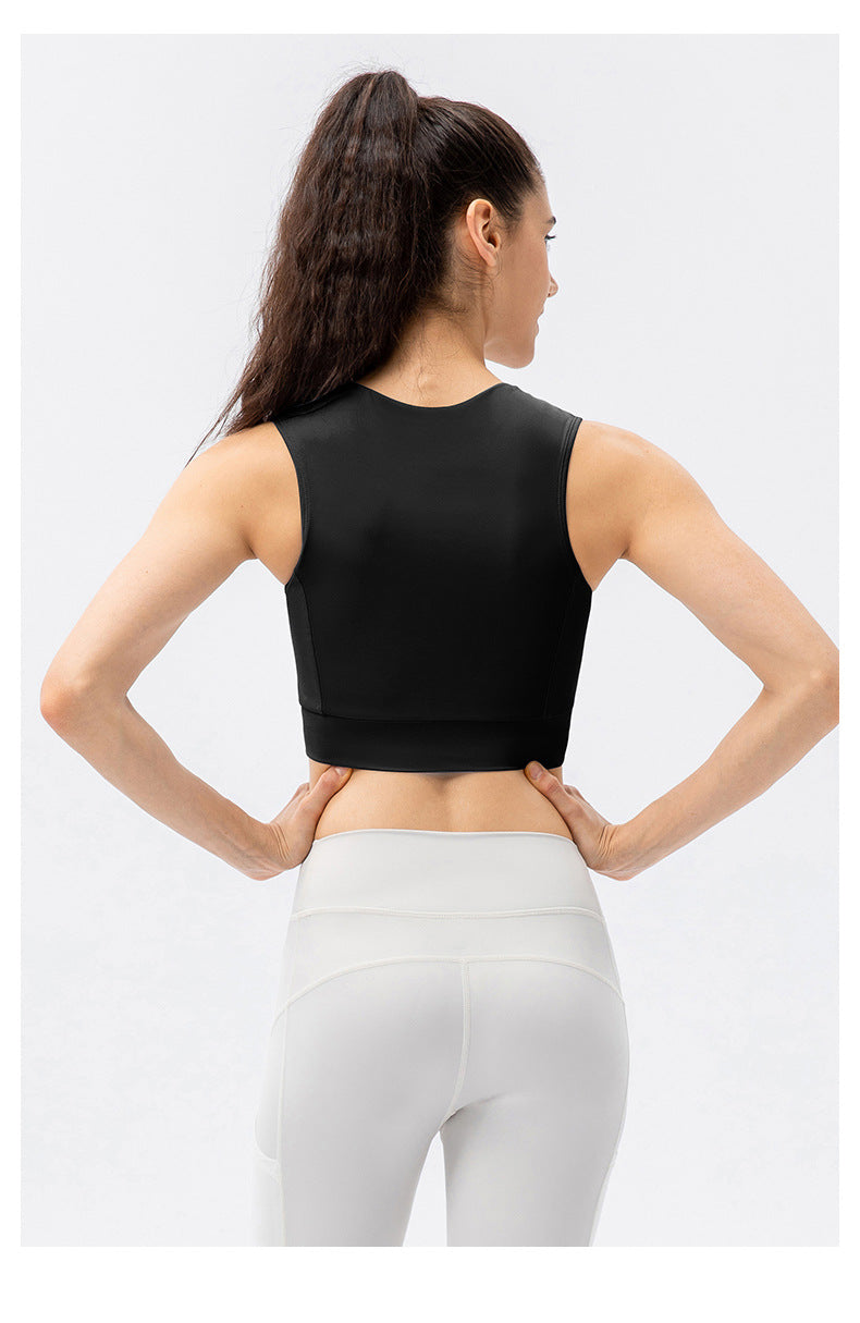 Stilla | Strength Yoga Bh Stødsikker Éntal Nude Feel Plisseret Fitness Vest Til Kvinder