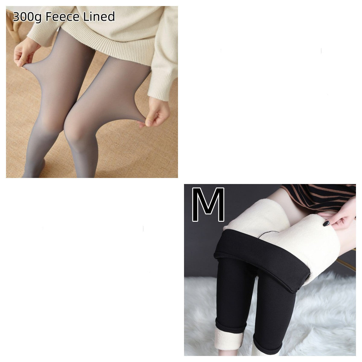 Stilla | Fleece|Betrukne Gennemsigtige Leggings