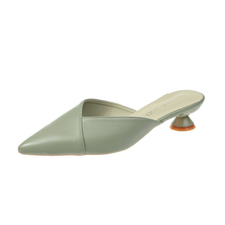 Dame Elegante Slingback-sandaler med spids form og komfortabel blokhæl Stilla