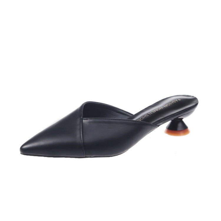 Dame Elegante Slingback-sandaler med spids form og komfortabel blokhæl Stilla