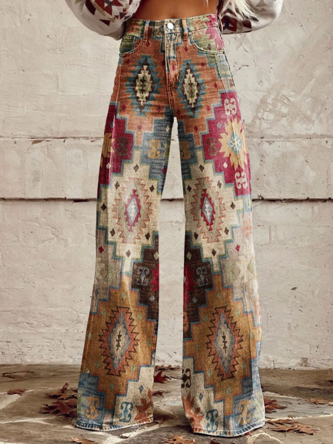 Stilla | Weinlese Boho Flared Jeans