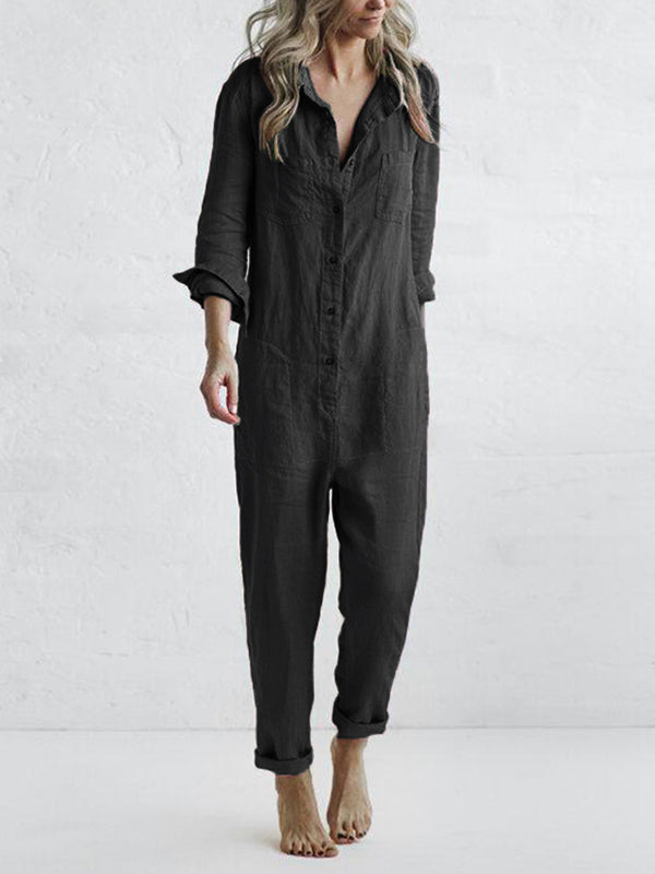 Stilla | Jumpsuit i bomuld med masser af lommer