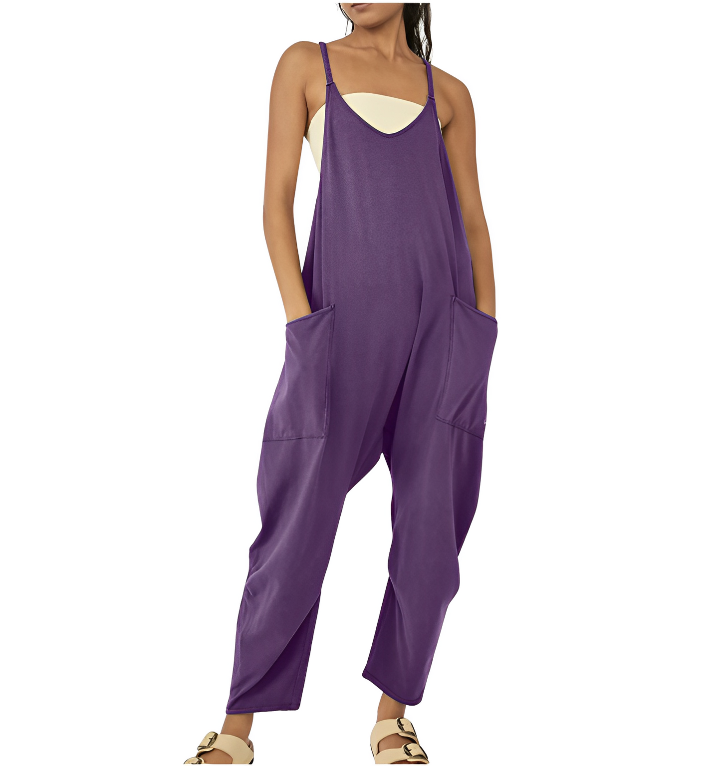 Stilla | Casual Jumpsuit Uden Ærmer med Lommer til Kvinder