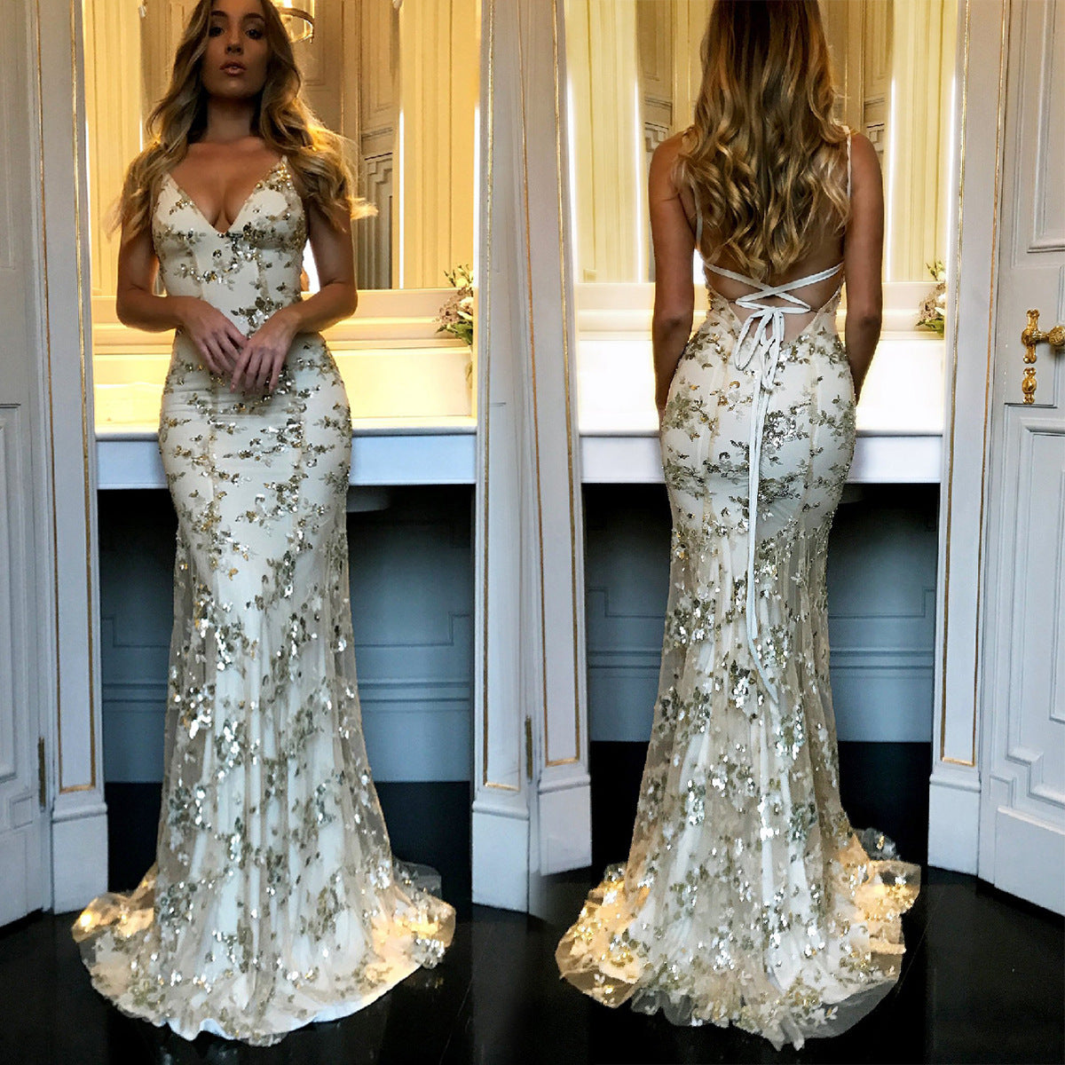 Dame elegant aftenkjole Stilla