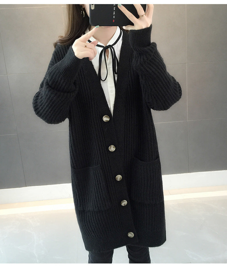 Femme Tekstureret Longline Strikcardigan med Lommer Stilla