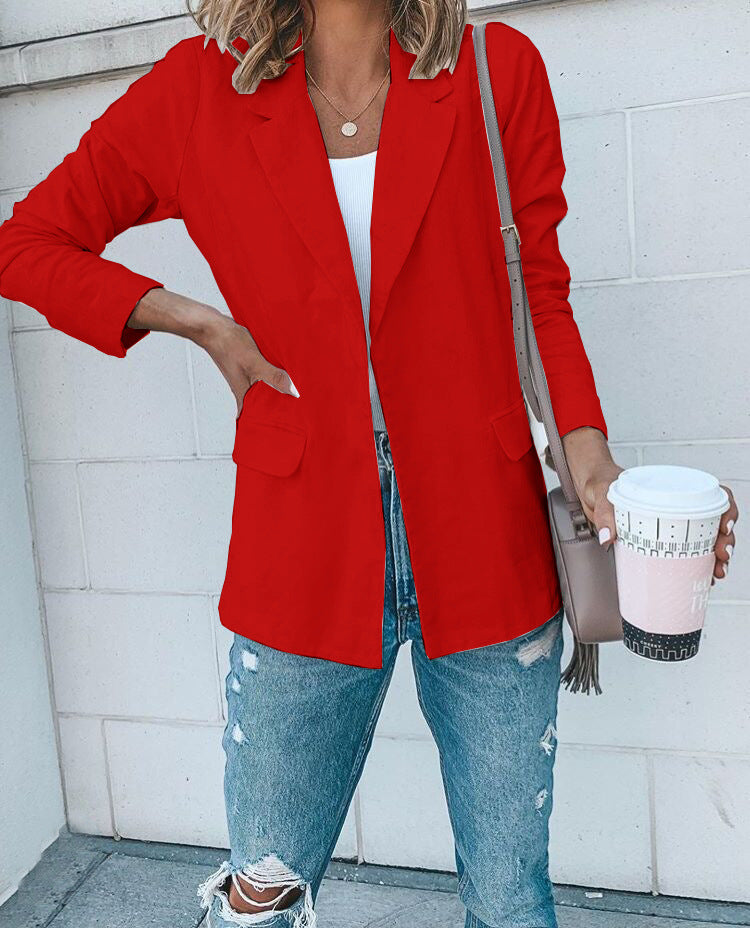 Dame elegant blazerjakke med moderne detaljer og praktiske lommer Stilla