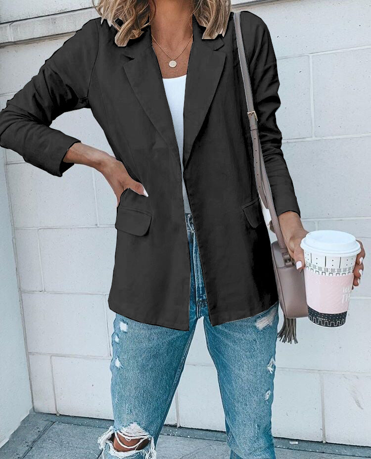 Dame elegant blazerjakke med moderne detaljer og praktiske lommer Stilla