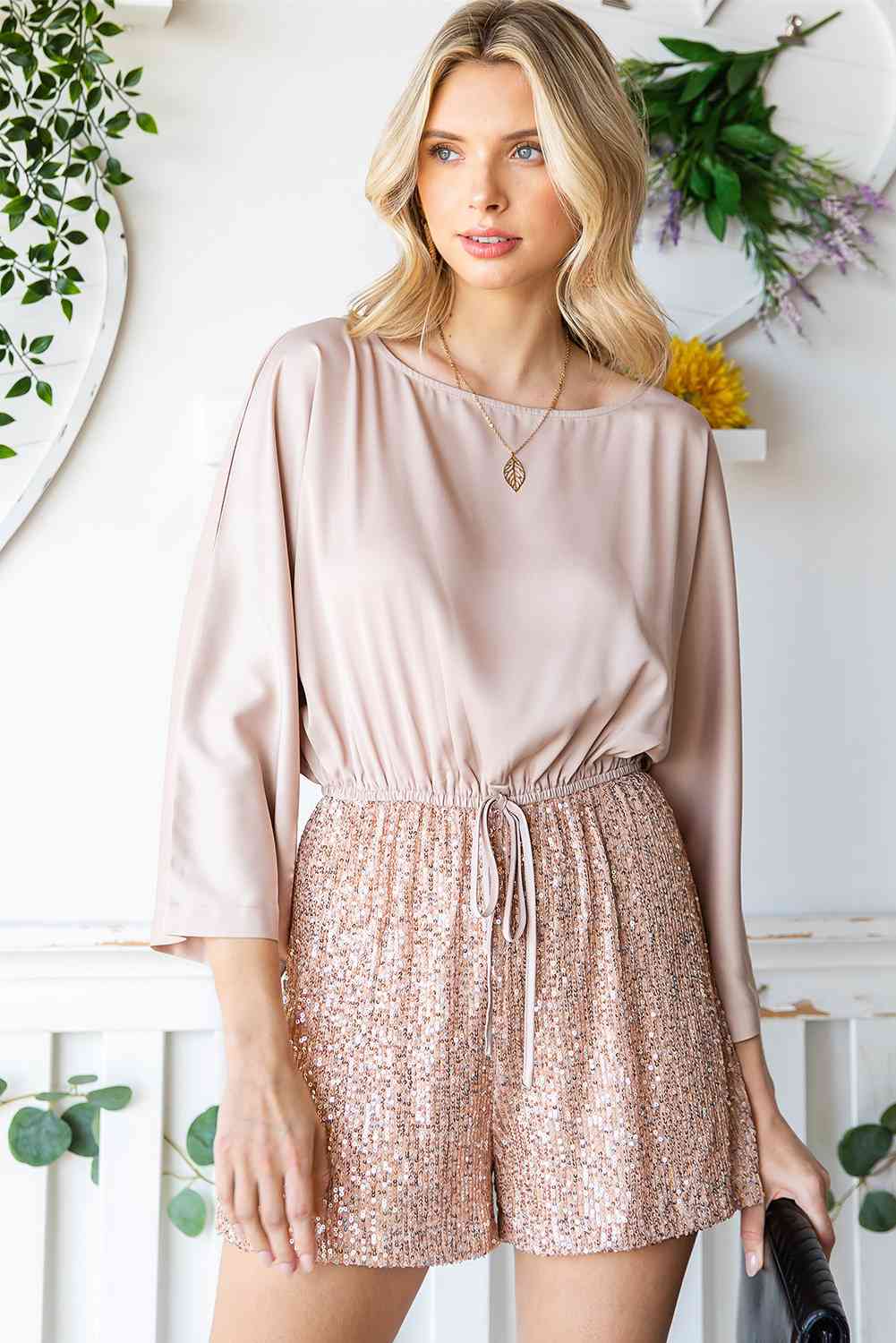 Stilla | Snøre talje dolman ærme jumpsuit