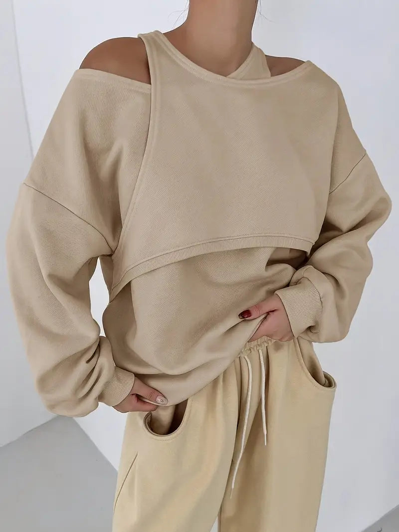 Stilla | Sweatshirt Off Shoulder i Bomuld