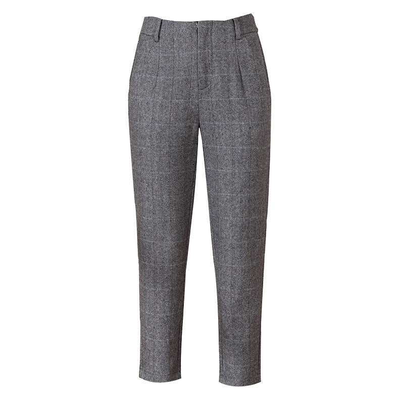 Dame elegant blyantsbukser med fine striber og høj talje Stilla