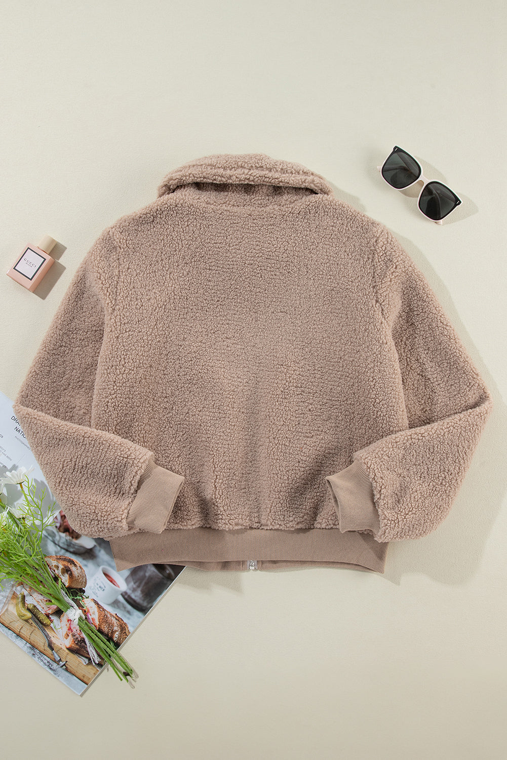 Stilla | Teddyjakke med Lynlås Polyester Varm & Moderne
