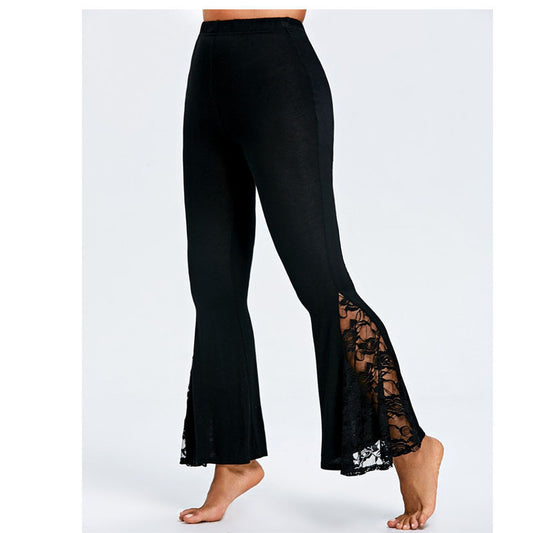 Dame Flared Leggings med Spidsbesætning Stilla